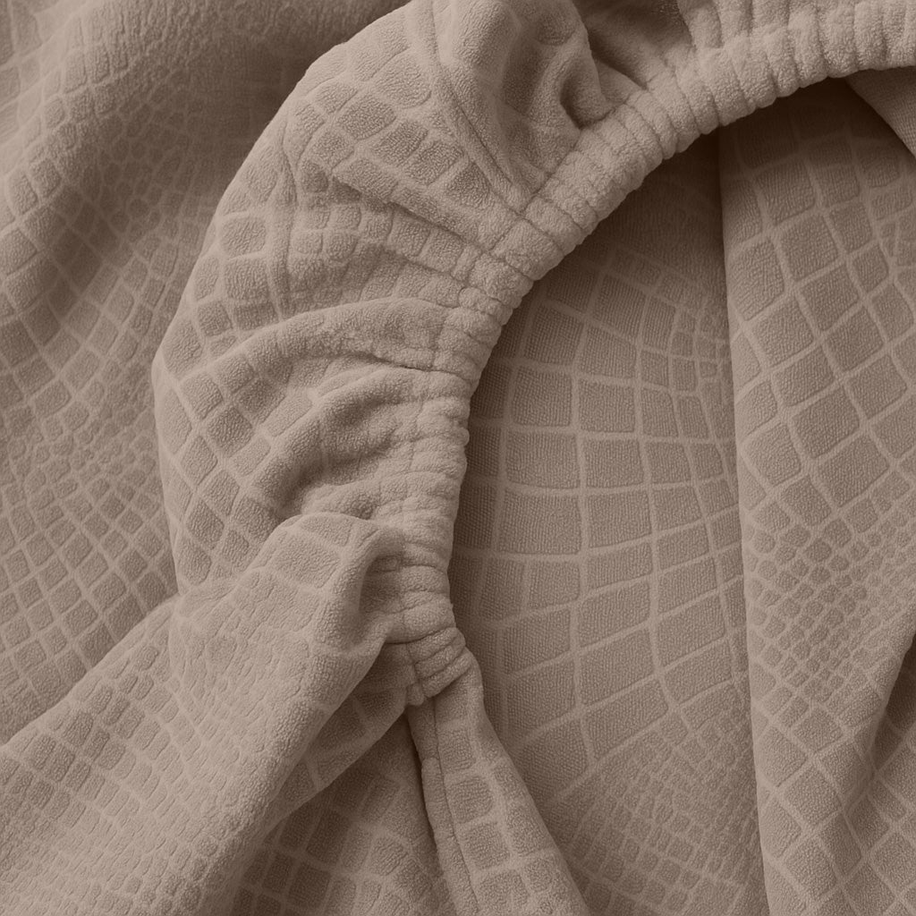Matras Hoeslaken Velvet  Snake Skin - Desert Taupe