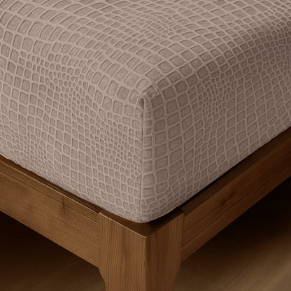 Matras Hoeslaken Velvet  Snake Skin - Desert Taupe