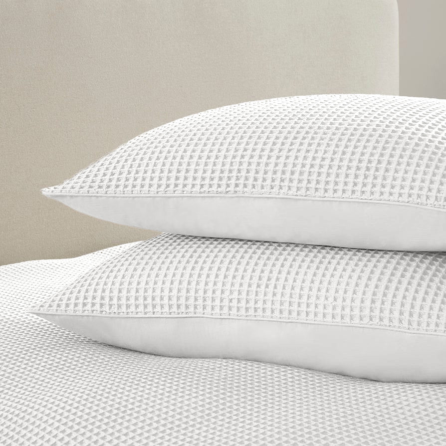 Housse de couette Waffle™ Porcelaine Blanc 