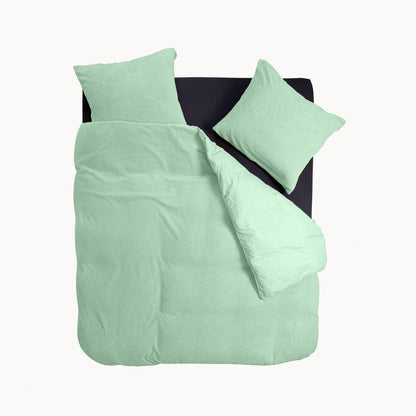 Dekbedovertrek set Teddy Matcha Tea Groen