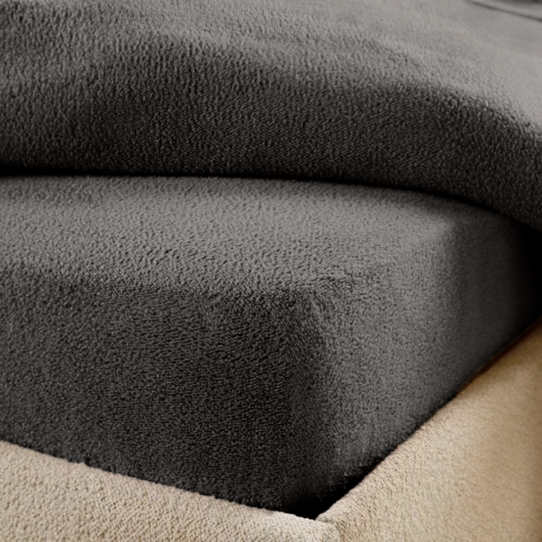 Lot de 2 draps-housses pour matelas Teddy Earl Grey