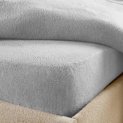 Lot de 2 draps-housses pour matelas Teddy Keep Dreaming Stone Grey