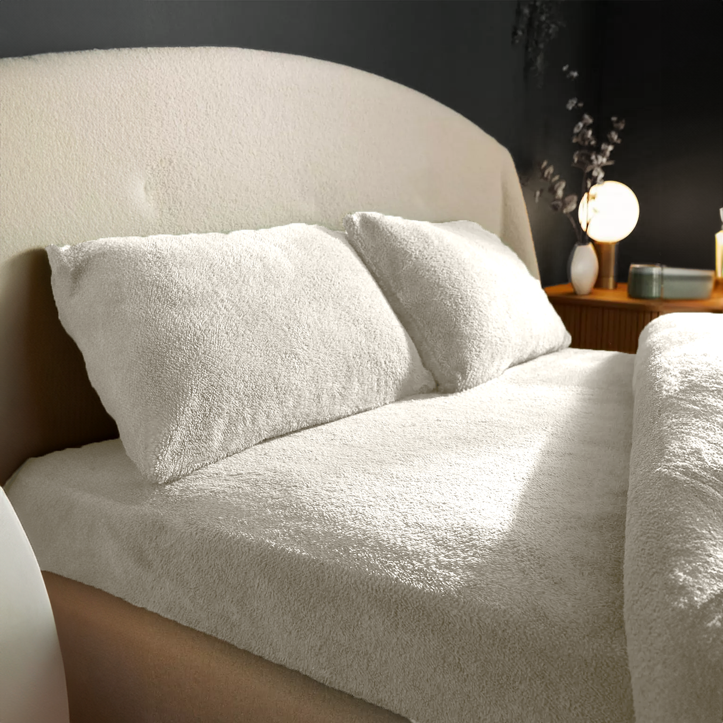 Matras Hoeslaken Teddy - Cappuccino White