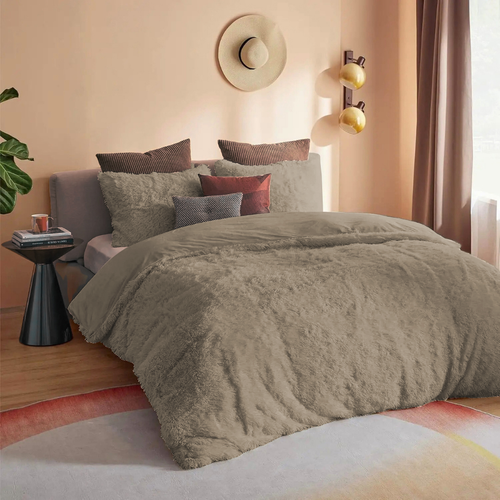 Dekbedovertrek Teddy Fleece Fluffy Iced Coffee