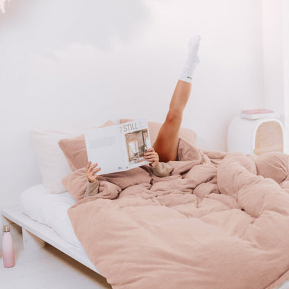 Parure housse de couette Teddy Hug Me Rose Poudré